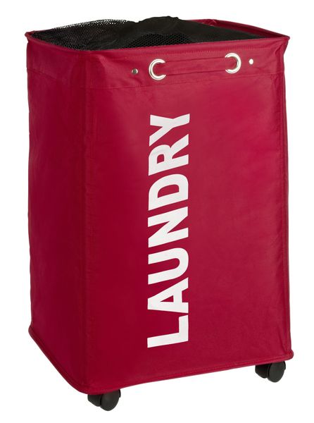 Wenko - Quadro Laundry Basket - Red 79L