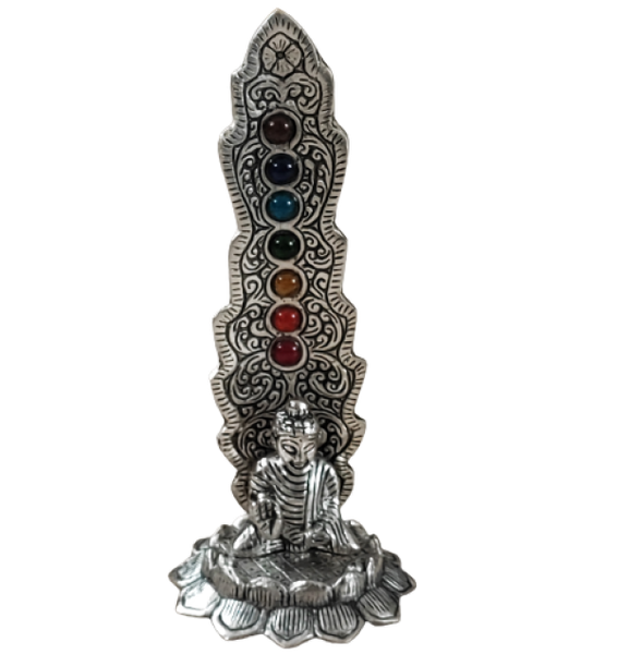 Aluminum Buddha and 7 Chakras Incense Holder