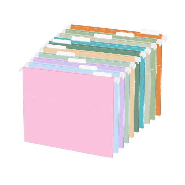 10 Pack Hanging File Folders Bright Folders A4 Paper Hanging File Folders