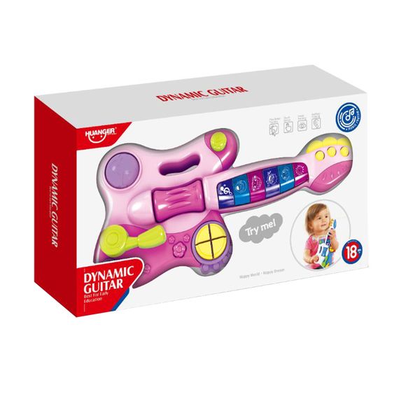 Huanger Dynamic Musical Guitar- Pink