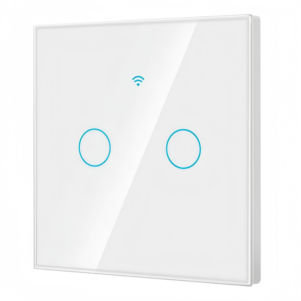 Smart Touch Switch 2-Channel No Neutral Wi-Fi Works With Alexa/Google