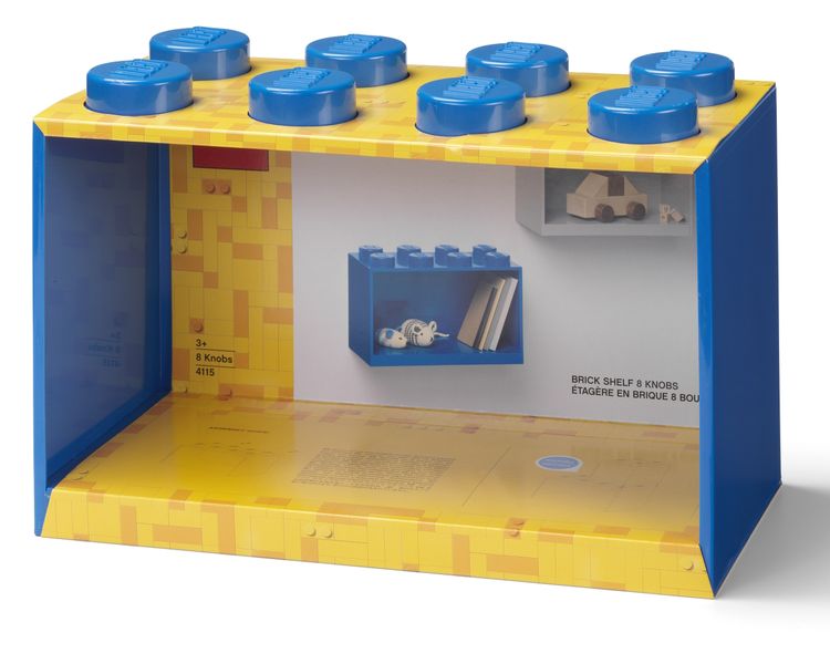 LEGO Brick Shelf 8 Knob - Blue (31.8cm Long)