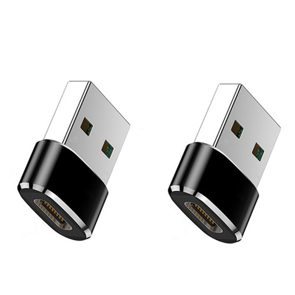 USB C Female to USB A Male Adapter (2 Pack)