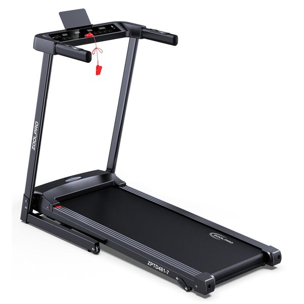 Zoolpro Motorized Exercise Electric Workout Running Treadmill White and Black