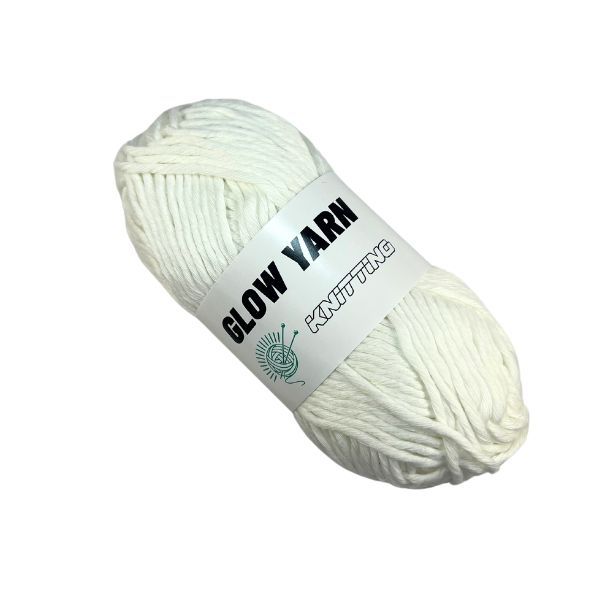 Glow-in-the-Dark Wool, 50g, White