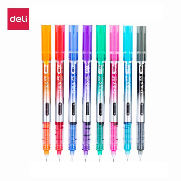 Deli Roller Gel Pen Needle tip 0.5mm 8 colours Wallet