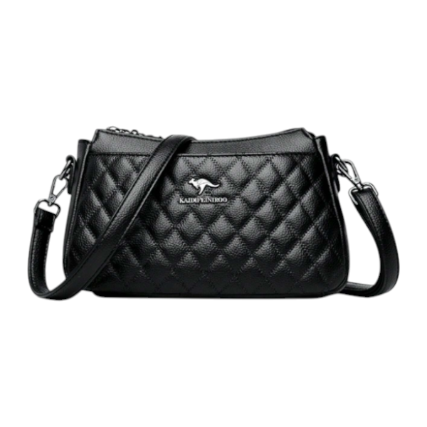 Kaidifeiniroo - Classic Luxury Quilted Leather Crossbody Bag - Black