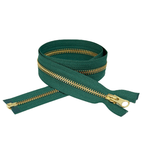 YKK Open End Zip - 10 Pack Green