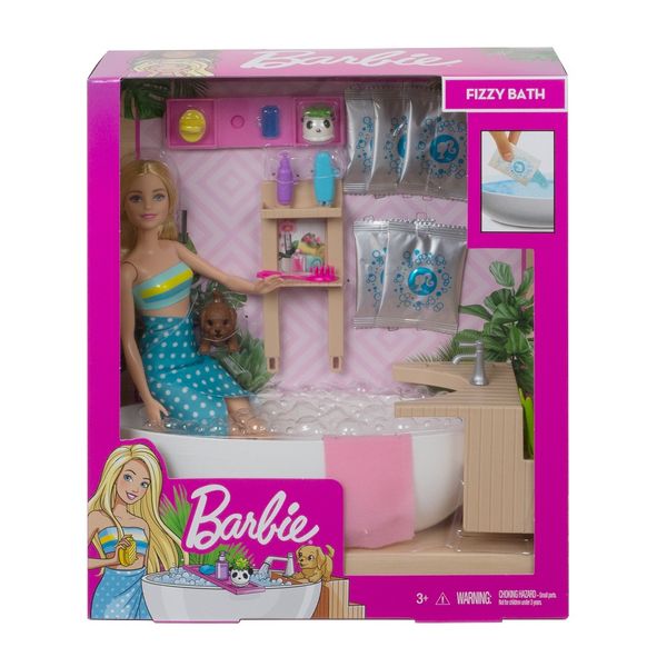 Barbie Fizzy Bath Doll and Play Set (Blonde Hair)