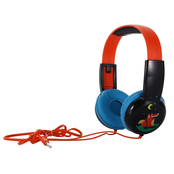 Kids Headphones with Volume Limit - 3.5mm Jack Wired Head Phones Fox Design