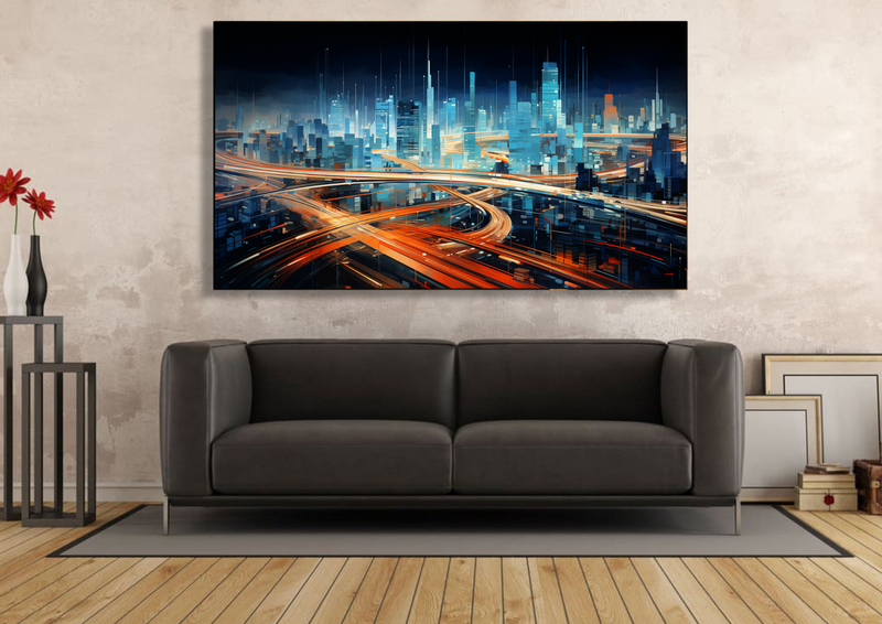 Canvas Wall Art - Urban Glow Abstract - IM1120