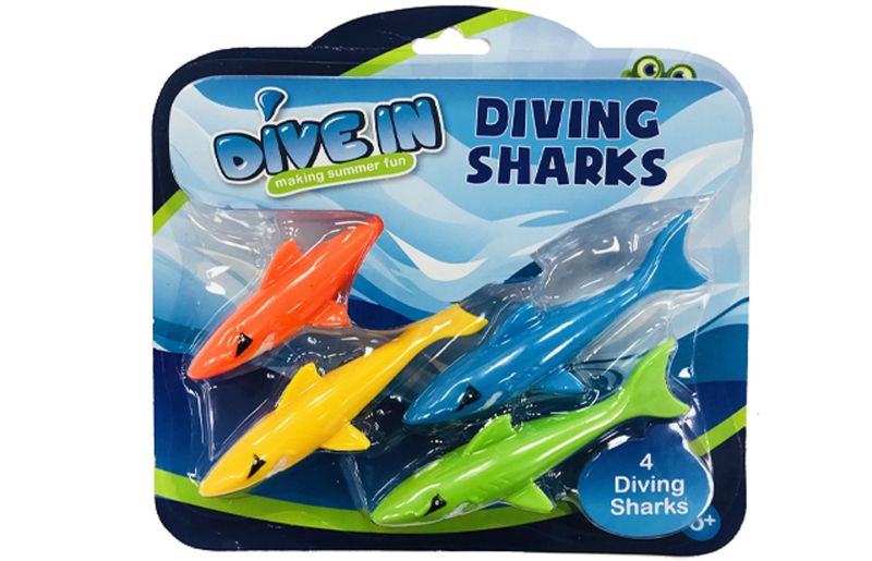 Diving Sharks - 4 pack
