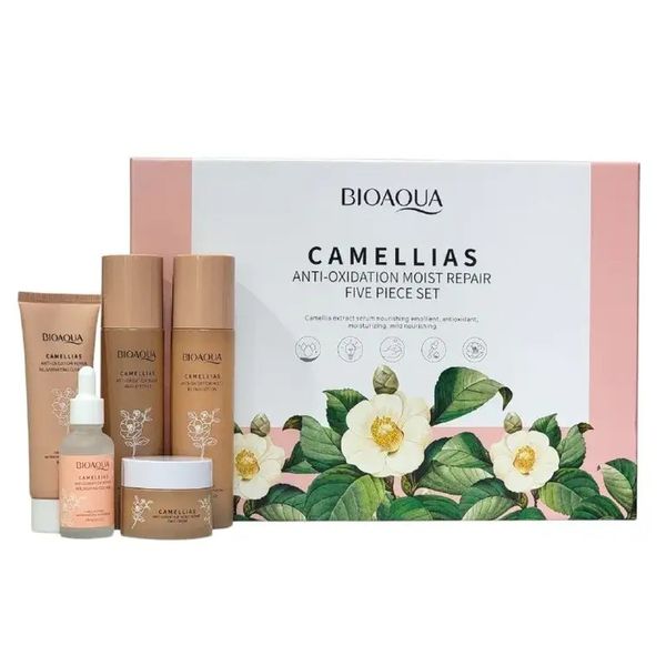 5-Piece BioAqua Camellia Anti-Oxidation Moisturizing Skincare Gift Set