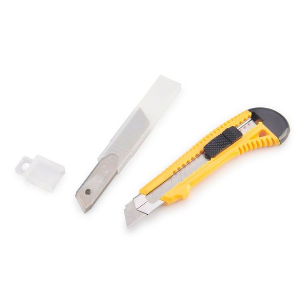 Utility Knife Set 18mm Snap-off with 10 Extra Blades