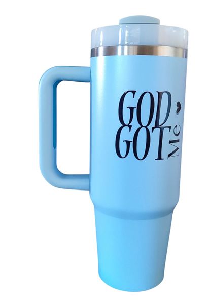 Insulated Leak Proof Trave Mug/Bottle 890ml - "God Got Me