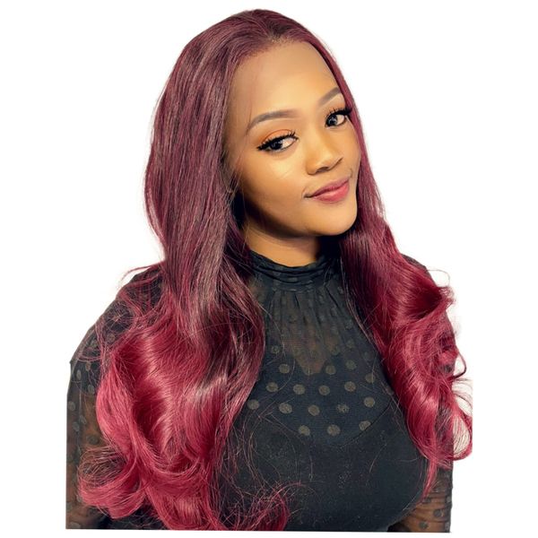 Luxury Synthetic 24? Wavy 13×4 Red