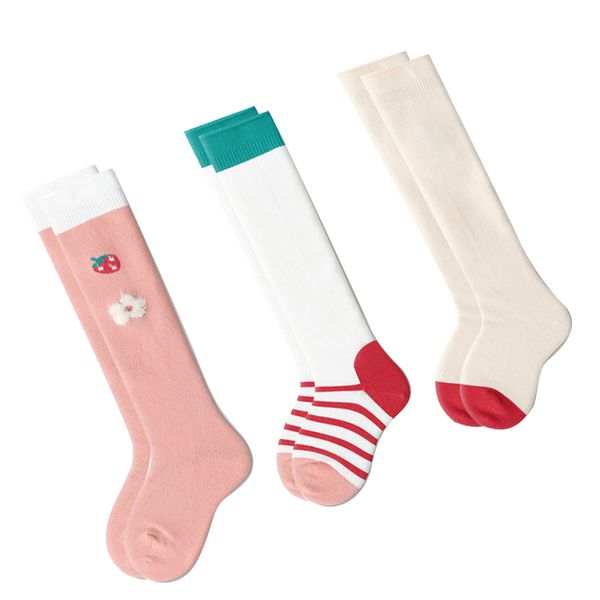 Baby Thigh High Socks 3 Pack Cotton Cartoon Toddler