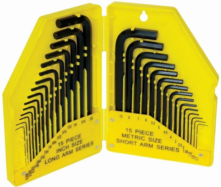 Tork Craft - 30 Piece Allen Key Set Metric &amp; Imperial Sizes - 2 Pack