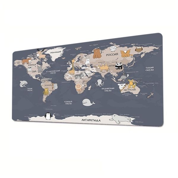 Anti Slip Rubber Desk Mat Large World Map Gaming Mouse Pad