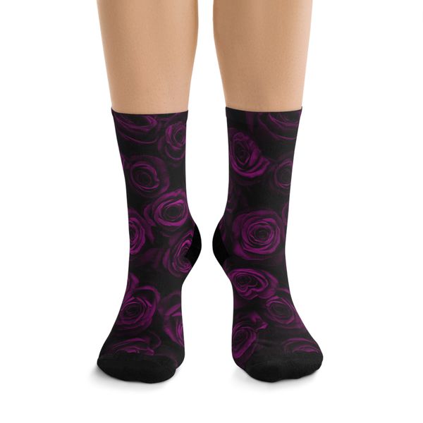 Black &amp; Roses Funky Socks