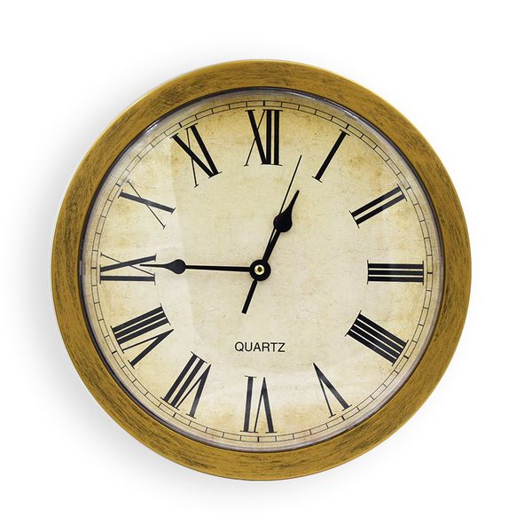 Vintage Wall Clock Hidden Safe for Jewelry Cash Phones Gold