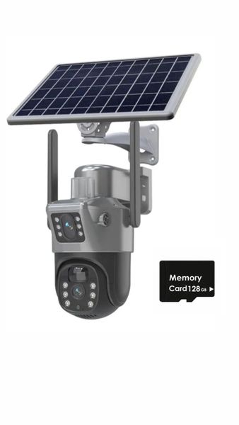 Dual Lens 4G Solar Camera with 128GB SD Card