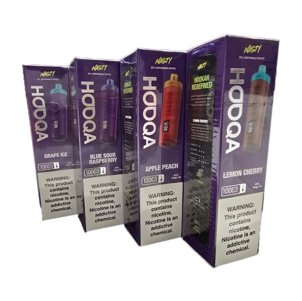 Nasty Hooqa DTL 10000 Puffs Disposable Vape - Variety (Pack of 4)