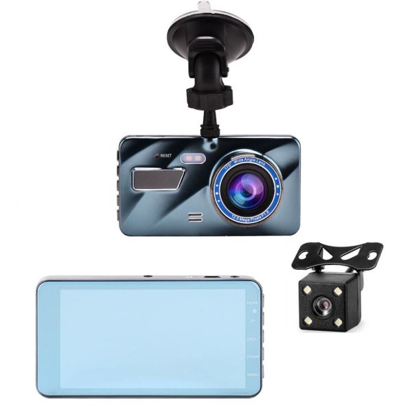 Dash Cam Front &amp; Rear, 1080P Dual Lens Car DVR, Car Driving Recorder -Blue