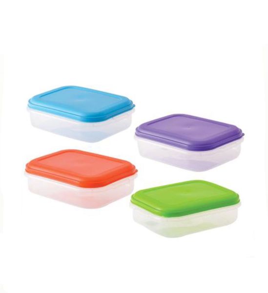 Set Of Four 1.2L Food Saving Containers - Assorted Colors