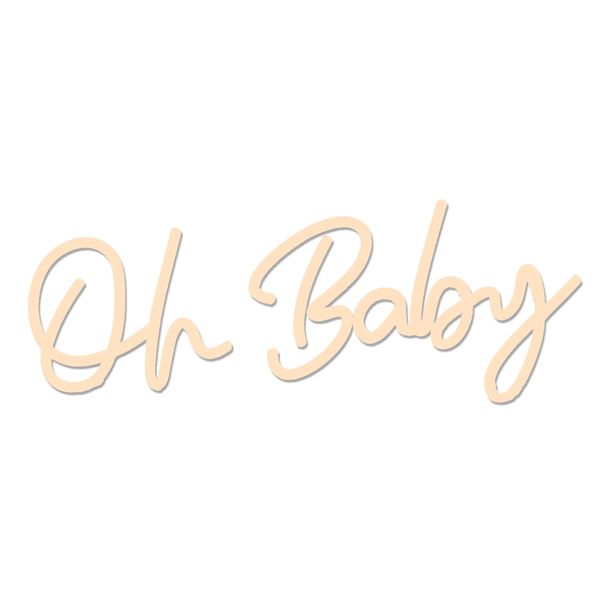 Oh Baby Neon Sign for Backdrop Wall Decor