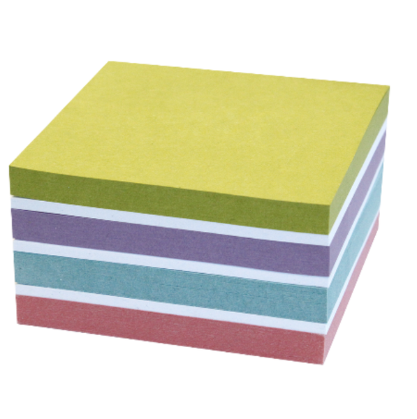 Kores Recycled Cubo Notes, 75 x 75mm, 450 Sheets, Assorted Colours