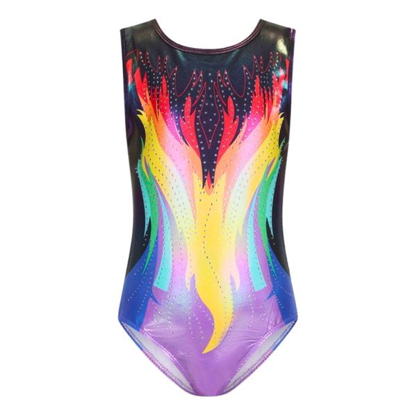 Dark Rainbow Prism Gymnastics Leotard