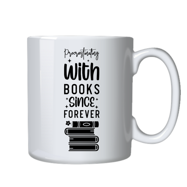 Procrastination With Books Fiction Book Reader Gift Writing Mug Cup 402