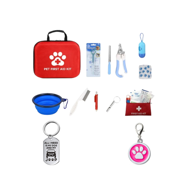 Pet Dog Cat First Aid Kit Outdoor Survival Emergency Travel Camping Aid