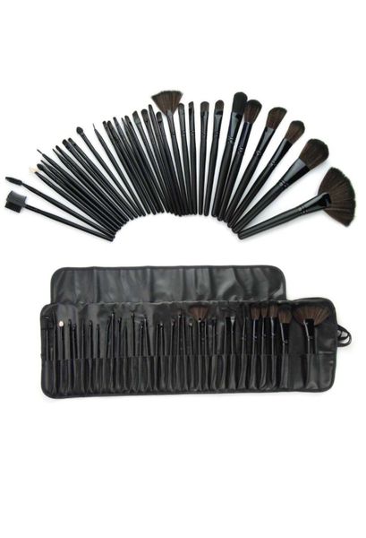 Lilhe 32 Pieces Makeup Brush Set with a Pouch- Black