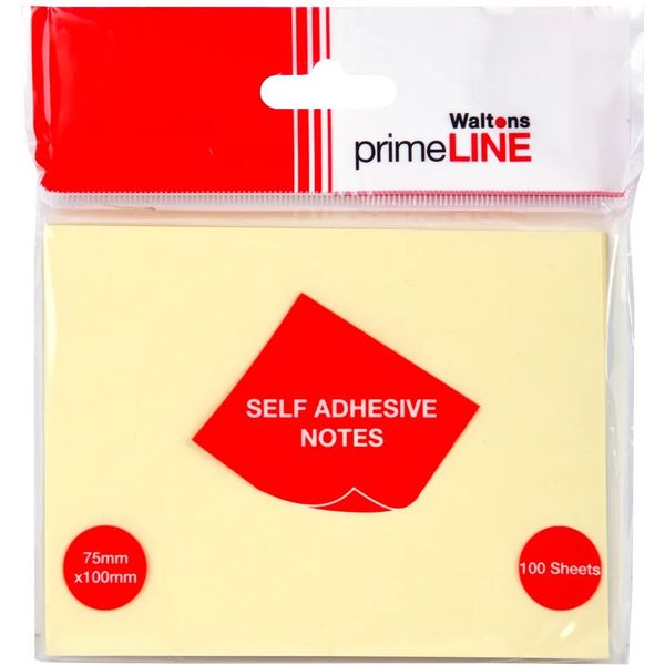 PrimeLine Self-Adhesive Notes 76mmx102mm x4