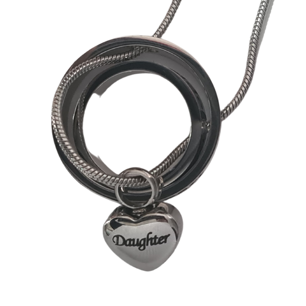 Daughter Memory Pendant and Chain - Stainless Steel Cremation Jewellery
