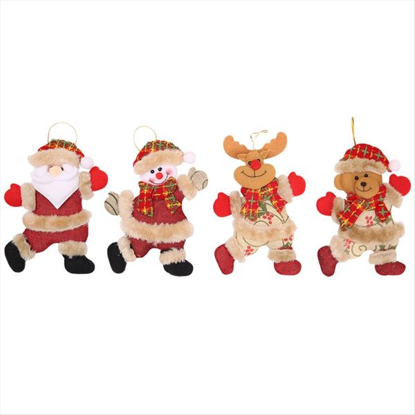 12Pcs Santa Claus Snowmandoll Christmas Tree Ornament Decoration