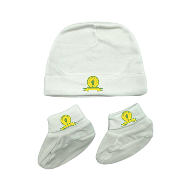 Katz Designs - Hat + Booties - Sundowns Inspired