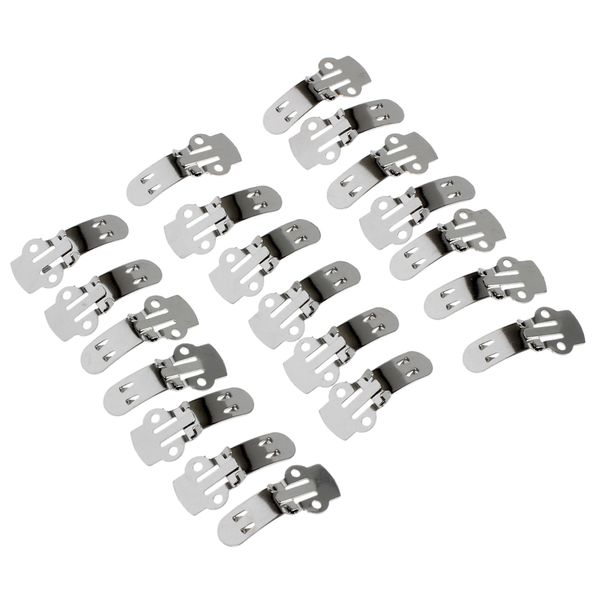 Blank Stainless Steel Shoe Clips Clip DIY Craft Buckles - 20 Pieces