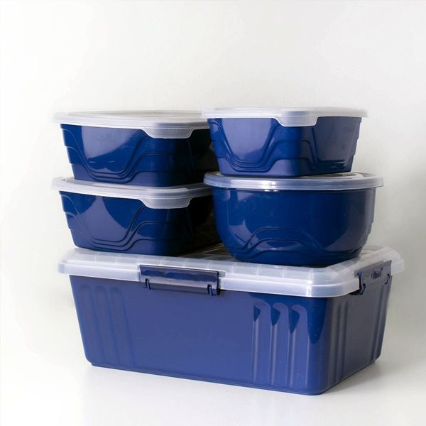 Rectangular 5 Pieces Lunch Box Set