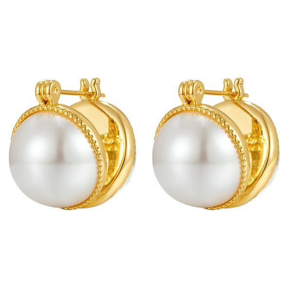 Chunky Pearl Shape Earrings for Women Round Resin Stud Earrings