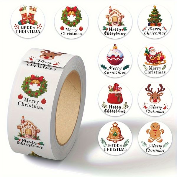 500-Sheet Christmas Stickers for Cups, Laptops &amp; Decoration