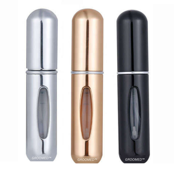 Groomed Refillable Mini Perfume Bottles - Perfume Diffuser -5ml - Pack of 3