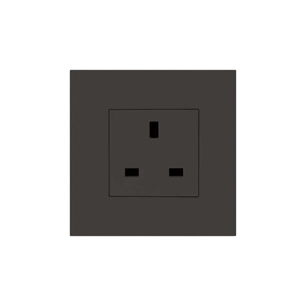 ACDC - 1x 13a British Socket Outlet 3x3 Slate Orion
