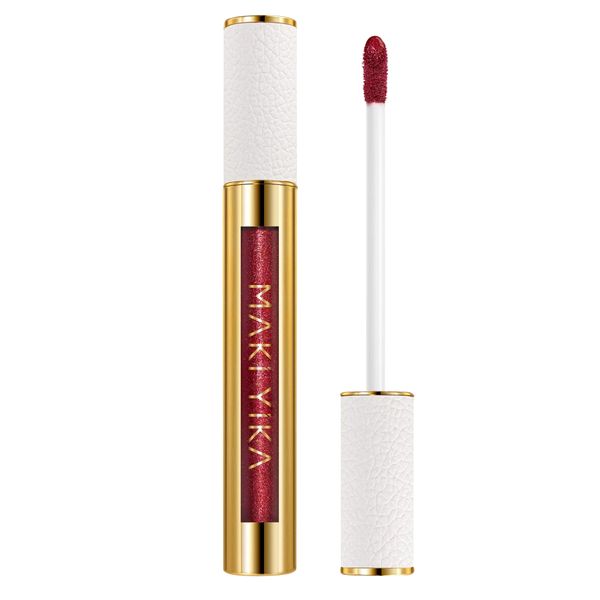 Metallic Liquid Lipstick Dark Red Glitter High Shine 1 Piece