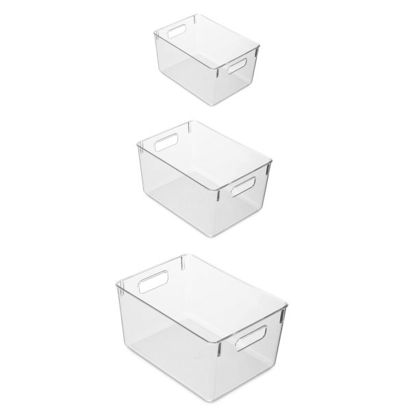 Yax Mixed Sizes Gold Handle Multi-Functional Storage Containers - 3 Pieces