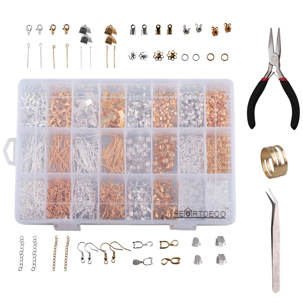 1700Pcs Earring Making Supplies Kit Earring Hooks for Jewelry Making Repair