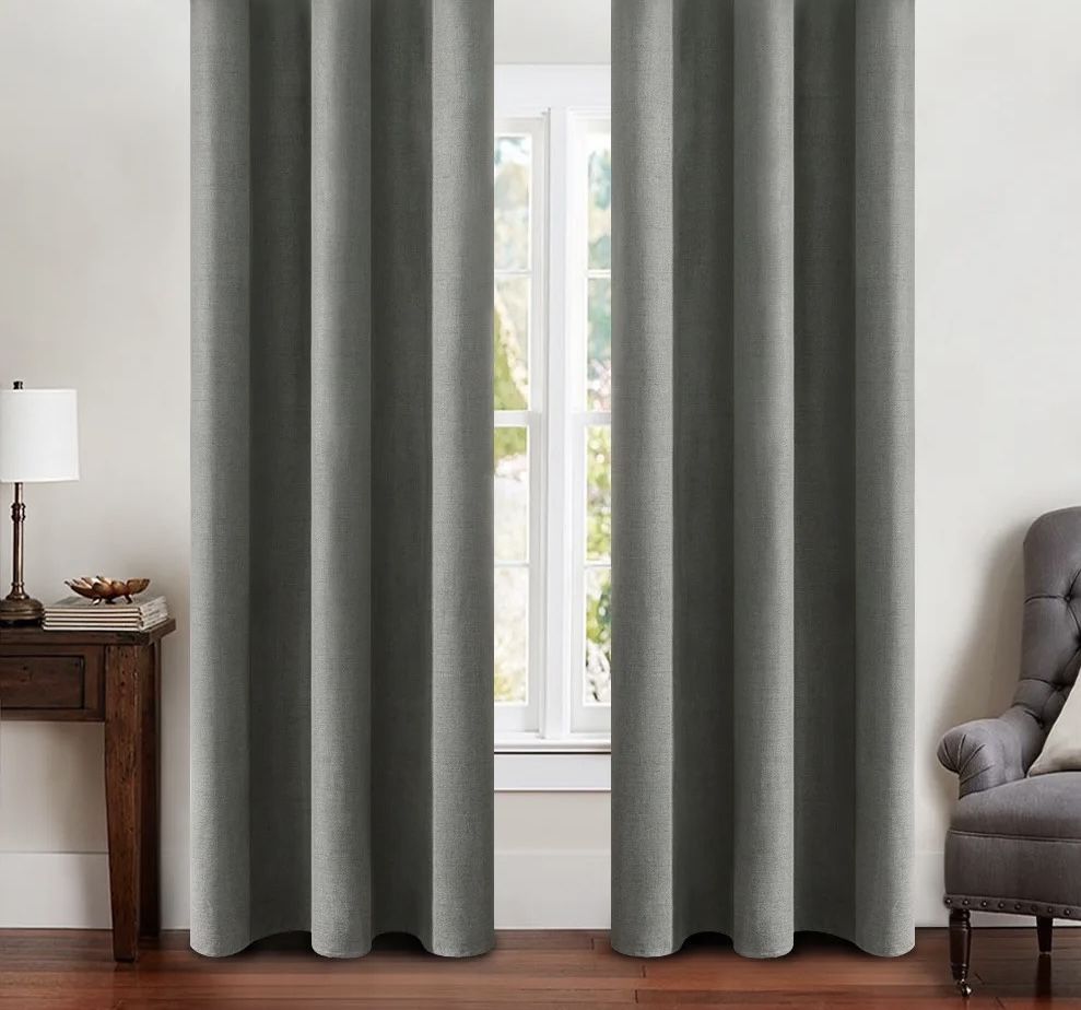 Readymade Faux Linen 100 Blackout Taped Curtains Shop Today. Get it