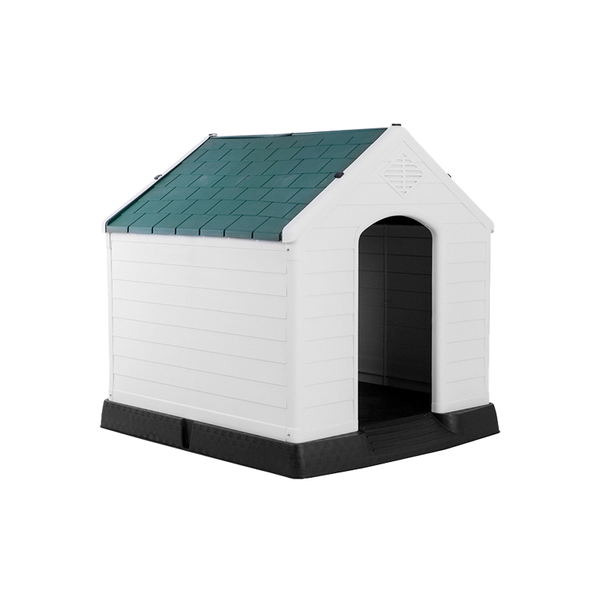 Plastic Dog House Waterproof Dog Kennel with Air Vents and Elevated Floor